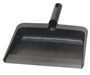 Plastic Dustpan Flexible Black 12" x 8" Flo-Pac