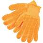 MCR 9675M Honey Grip® Work Gloves, Cotton/Poly String Knit, Orange