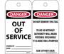 Out Of Service Accident Prevention Tag With Back Message NMC RPT146