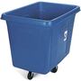 Rubbermaid FG461673 Recycling Cube Trucks, 500 lbs, Blue