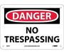 No Trespassing Sign 7 X 10 Rigid Plastic with Mounting Holes