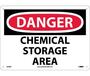 NMC D239P "Danger Chemical Storage Area" Vinyl Sign