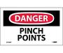 Danger Pinch Points Sign, Vinyl