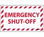 Emergency Shut-Off Label, Vinyl