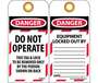 NMC LOTAG10 Lockout Tag, Danger Do Not Operate, Vinyl