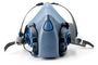Reusable Half Facepiece Respirator, Light Gray / Light Blue, 4 Point