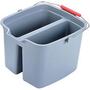 Rubbermaid® FG261700GRAY Double-Pail Mop Bucket, 17-Quart