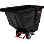 Rubbermaid FG130400 Black Rotomolded Tilt Truck Standard Duty 450lb