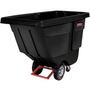 Rubbermaid FG131400BLA Black Rotomolded Tilt Truck 1 cubic yard