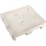 Pallet Base, 37.2 L x 32.7 W x 9.5 H in, High-Density Polyethylene, White