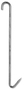 304 Stainless Steel Car Hook 1/2"x 24 Fits Standard 2 Round Bar/Pipe