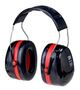 3M H10A PELTOR Optime Over-the-Head Earmuffs Red/Black NRR 30dB