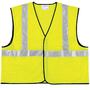 Class 2 Safety Vest Hi-Vis Lime Mesh Hook and Loop Closure MCR VCL2SL