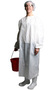 White Polypropylene Disposable Smocks w/ Elastic Cuffs, 3XL
