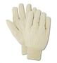 Clute Pattern Canvas Gloves, Cotton Poly Blend, Natural, Universal