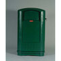 Rubbermaid FG396400DGRN Plaza 50 Gallon Trash Container, Green
