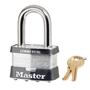 Non-Rekeyable Padlock, Laminated Steel, Black, Keyed Different
