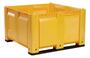 Yellow Solid Bin Long Side Runner 217 Gal Cap Decade Macx 40 x 48 x 31