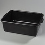 Comfort Curve, Bus Box, Polypropylene / Durable Resin, Black, 20 in, 15 in, 7 in, 20 L x 15 W x 7 H in, 12 per Case, BPA-Free, Reinforced Rim