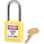 Zenex 410KAYLW Yellow Thermoplastic Safety Padlock Keyed Alike