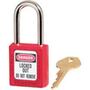 Zenex 410KARed Thermoplastic Safety Padlock Keyed Alike