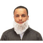 Disposable White Polypropylene Beard Covers, Economy, Size Regular