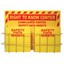 NMC RTK82 SDS Right-To-Know Center Rack with 2 Binders on Chains