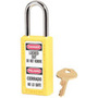 Zenex 411KAYLW Yellow Thermoplastic Safety Padlock Keyed Alike