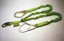 Miller Shock Absorbing Lanyard Stretchable Web 6' Green 2 Rebar Hooks