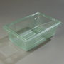 StorPlus, Food Storage Box, Polycarbonate, Green, 3.5 gal, 6 in, 18 in, 12 in, Dishwasher Safe, 6 per Case, Easy-Grip Handle, Fit Standard Carts and Racks