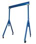 Vestil Steel Adjustable Height Gantry Crane with Glass Filled Nylon Casters 20 Ft. x 12 Ft. 4000 Lb. Capacity Blue