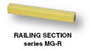 Vestil Steel Modular Guard Railing Section 56 In. x 2-1/2 In. x 2-1/2 In. Yellow