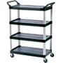 Rubbermaid® 4-Tier Utility Cart, Black