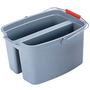 Rubbermaid® FG262888GRAY Double-Pail Mop Bucket, 19-Quart