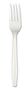 Boardwalk®, Fork, Heavy Weight Plastic, White, 6.25 in