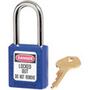 Zenex, Safety Lockout Padlock, DANGER LOCKED OUT DO NOT REMOVE, Thermoplastic, Blue, Keyed Alike