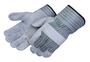 Split Cowhide Leather Palm Gloves 2.5 Rubberized Cuff Green Liberty