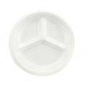Pactiv PCT0TH10044000Y Foam 3-Compartment Disposable Plate, 10.25"