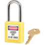 Zenex 410YLW-CHARTED Yellow Thermoplastic Safety Padlock Keyed Different