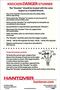NATIONAL MARKER DANGER WARNING SIGN ENGLISH