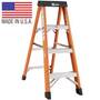 Bauer 4′ Fiberglass 304 Series Stepladder, Type 1A 300 lb. Rated