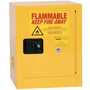 Justrite 1904X Bench Top 4 Gallon Fire Cabinet, 1 Shelf/1 Door, Yellow