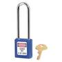 Master Lock Zenex 410LT Thermoplastic Safety Padlock, 3" Shackle, Blue