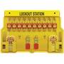 Master Lock® 1483BP410 Yellow 10-Lock Lockout Station