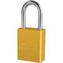 American Lock® A1106YLW Aluminum Safety Padlock, Keyed Different 1.5"