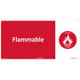 NMC Tyson "FLAMMABLE" Individual Storage Code 12 X 24, Rigid Plastic