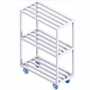 National Cart Co. 8040244 Aluminum Mobile Cooler/Freezer 3-Shelf Truck