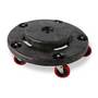 Rubbermaid FG264043 Brute Quiet Dolly, Black, 250 lb Cap