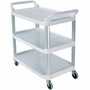 Rubbermaid FG409100 Xtra 3-Shelf Plastic Utility Cart, Off-White