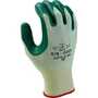 SHOWA 4500 Flat Dipped Nitrile Gloves, Green